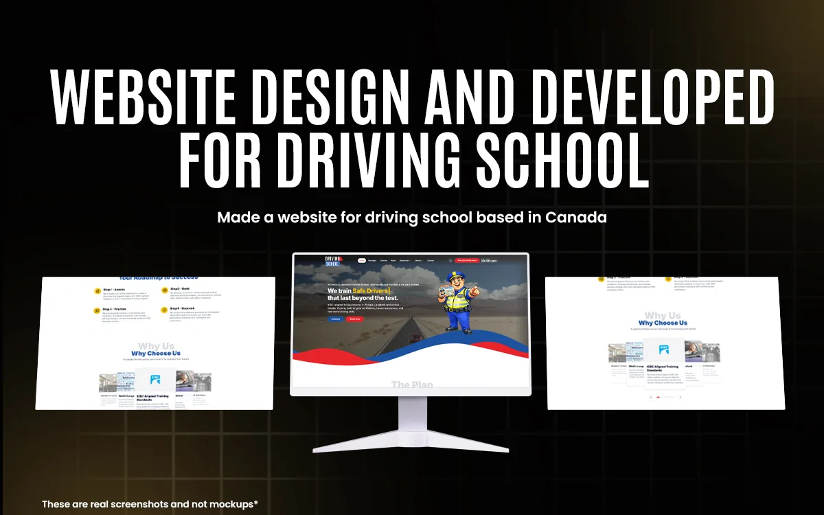 Responsive website designed and developed for a Canadian driving school
